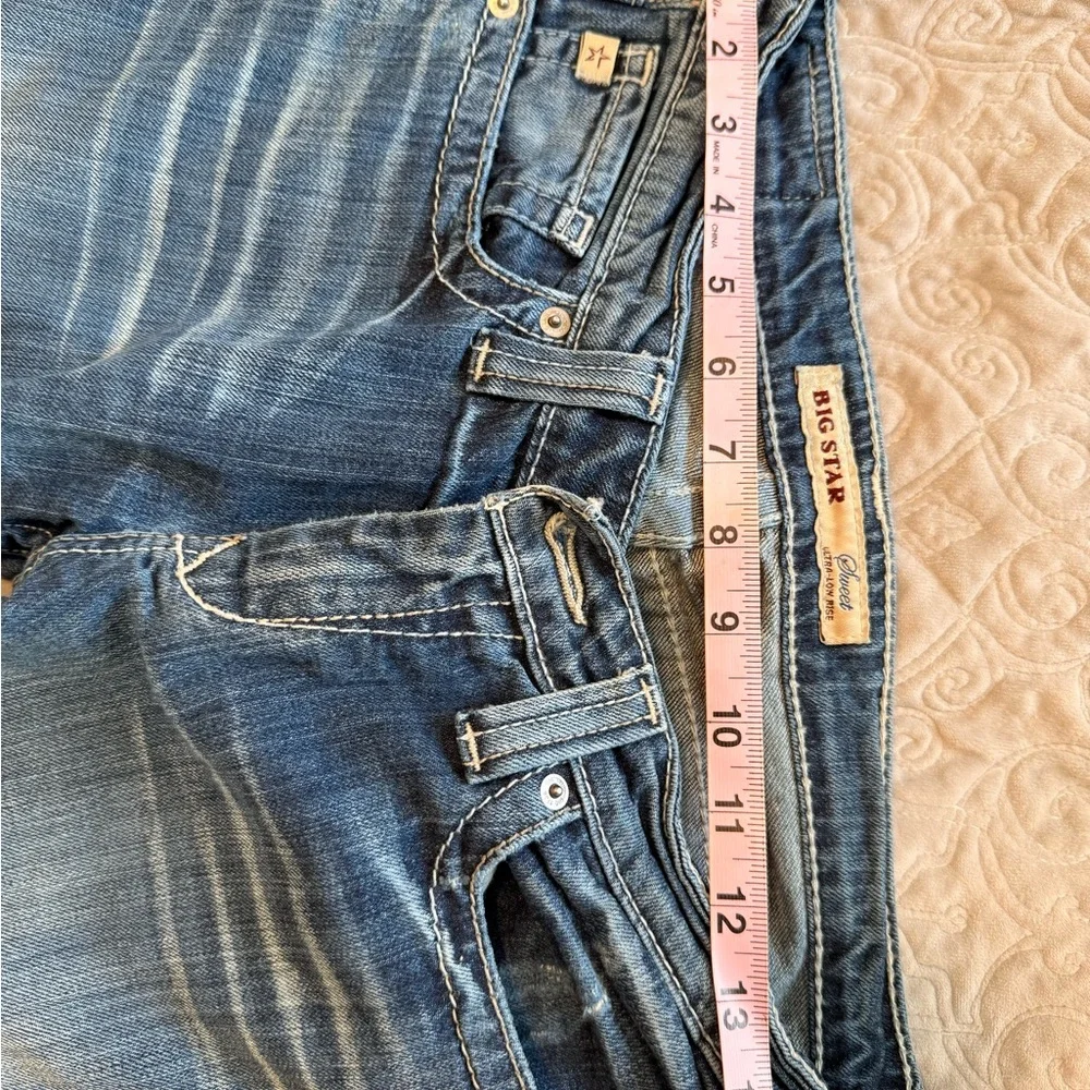 Big Star Sweet Ultra Low Rise Y2K Style Bootcut Jeans 28 - Picture 5 of 5